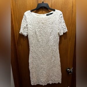 White Lace Dress Lauren by Ralph Lauren size 10